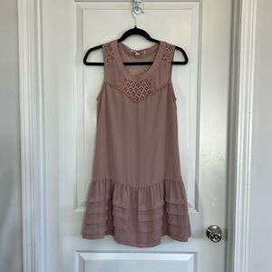 Forever 21 lace ruffled hemline drop waist dress size xs
